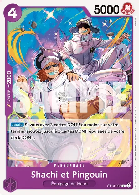 Shachi et Pingouin, carte One Piece ST10-008 — extension The Three Captains