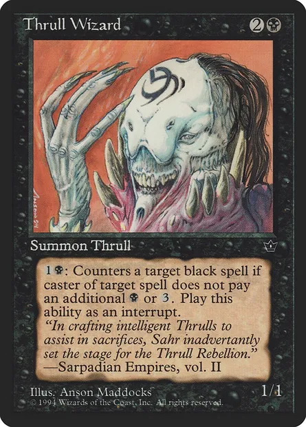 Thrull Wizard, Magic card FEM 46 — Fallen Empires set
