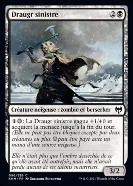 Draugr sinistre, carte Magic KHM 96 — extension Kaldheim