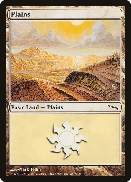 Plaine, carte Magic MRD 287 — extension Mirrodin