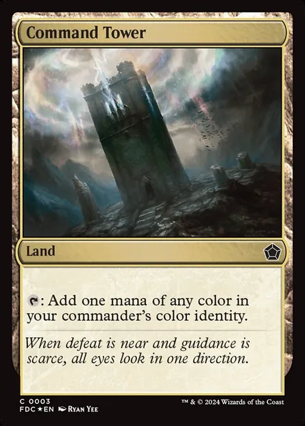 Command Tower, Magic card FDC 3 — Foundations Commander set