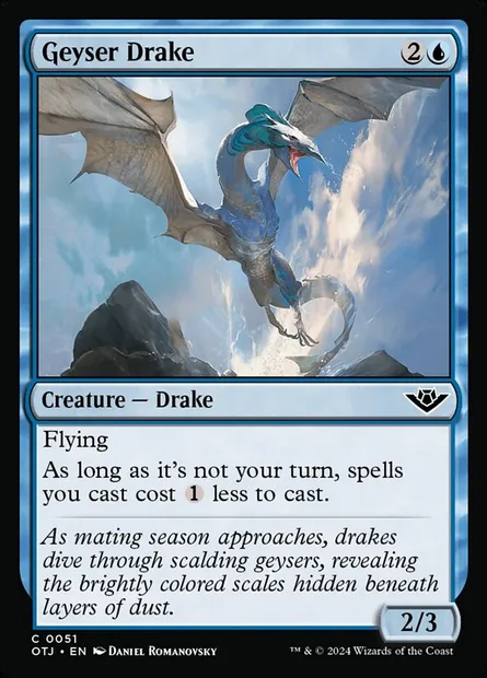 Geyser Drake, Magic card OTJ 51 — Outlaws of Thunder Junction set