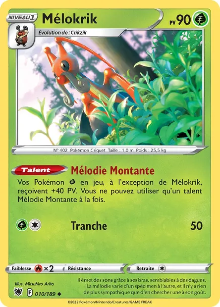 Mélokrik, carte Pokémon ASR 010 — extension Astres Radieux