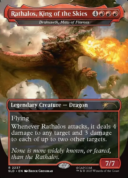 Drakuseth, gueule de flammes, carte Magic SLD 2237 — extension Secret Lair Drop
