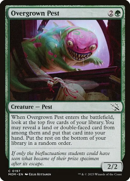 Overgrown Pest, Magic card MOM 197 — March of the Machine set