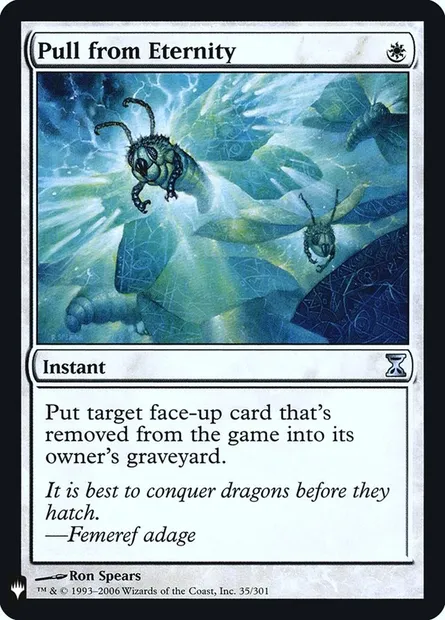 Extraction de l'éternité, carte Magic PLST TSP-35 — extension The List