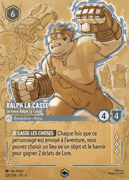 Ralph la Casse - ce vieux Ralph La Casse, carte Disney Lorcana CH6-220 — extension La Mer Azurite