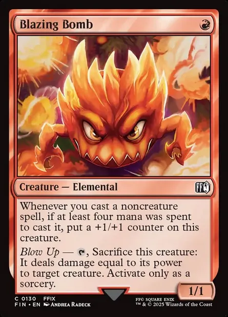 Blazing Bomb, Magic card FIN 130 — Final Fantasy set