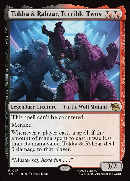 Tokka & Rahzar, Terrible Twos, Magic card TMT 171 — Teenage Mutant Ninja Turtles set