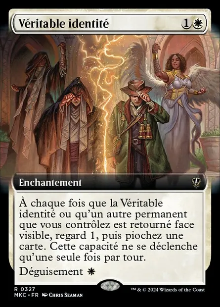 Véritable identité, carte Magic MKC 327 — extension Murders at Karlov Manor Commander