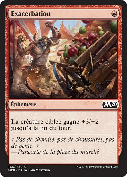 Exacerbation, carte Magic M20 145 — extension Core Set 2020