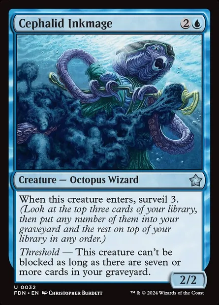 Cephalid Inkmage, Magic card FDN 32 — Foundations set
