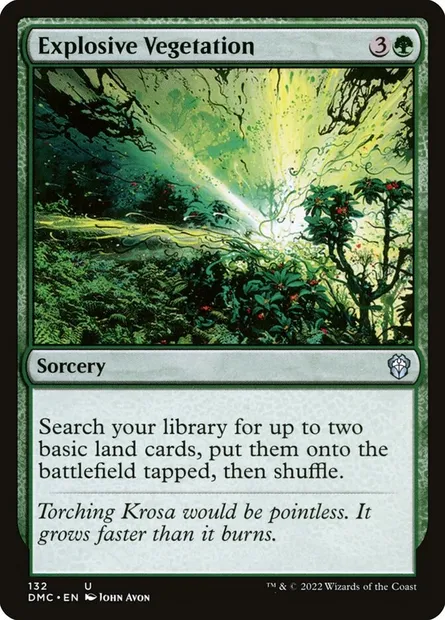 Explosive Vegetation, Magic card DMC 132 — Dominaria United Commander set