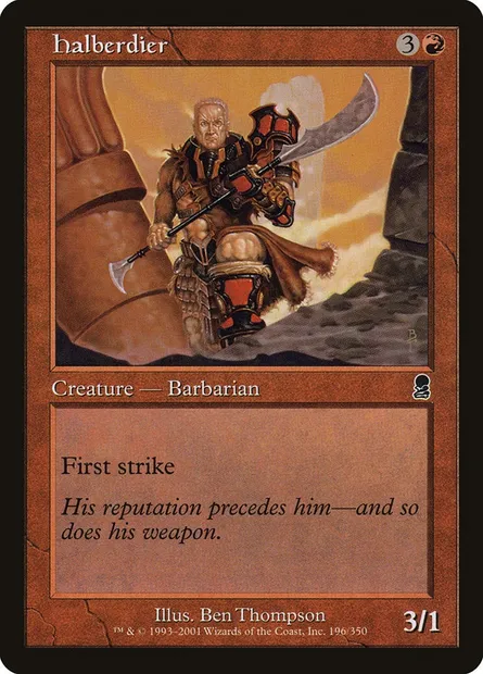 Halberdier, Magic card ODY 196 — Odyssey set