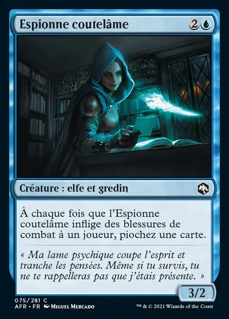 Espionne coutelâme, carte Magic AFR 75 — extension Forgotten Realms: Aventures dans les Royaumes Oubliés