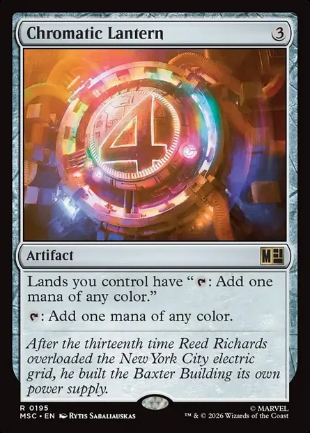 Chromatic Lantern, Magic card MSC 195 — Marvel Super Heroes Commander set