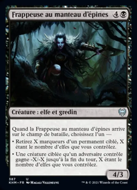 Frappeuse au manteau d'épines, carte Magic KHM 387 — extension Kaldheim