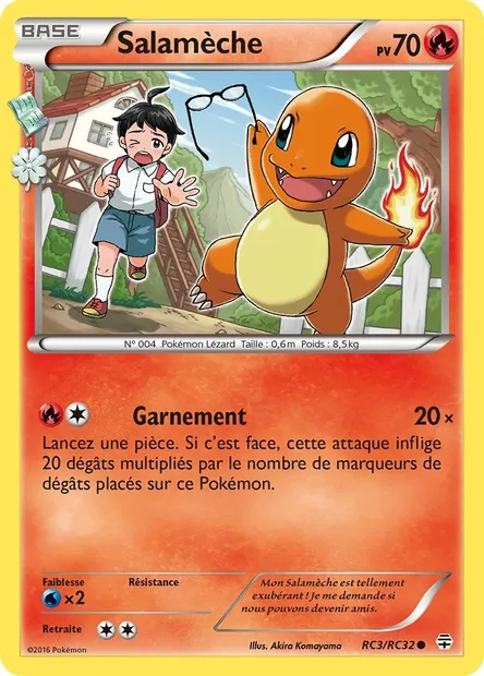 Salamèche, carte Pokémon GEN RC3 — extension Générations