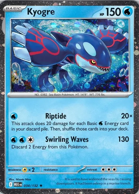 Kyogre, carte Pokémon TDX 034-6 — extension Theme Deck & Blisters Exclusives