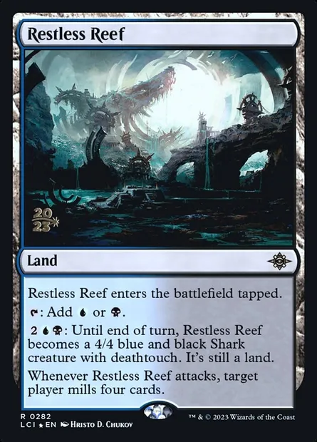 Restless Reef, Magic card PLCI 282s — The Lost Caverns of Ixalan Promos set