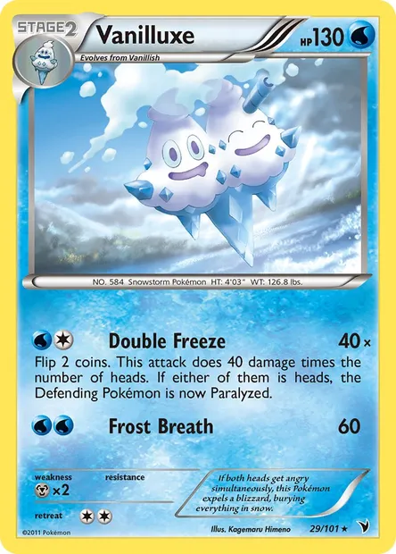 Vanilluxe, Pokémon card NVI 29 — Noble Victories set