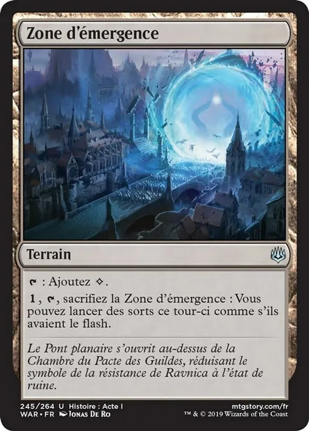 Zone d'émergence, carte Magic WAR 245 — extension La guerre des Planeswalkers