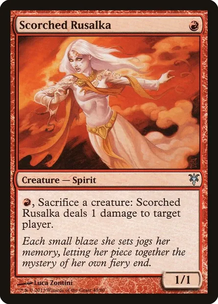 Scorched Rusalka, Magic card DDK 43 — Duel Decks: Sorin vs. Tibalt set
