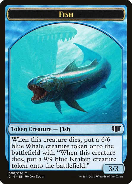 Fish, Magic card TC14 8 — Commander 2014 Tokens set