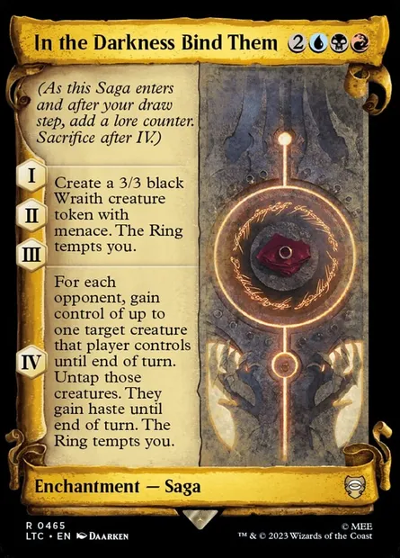 In the Darkness Bind Them, Magic card LTC 465 — Tales of Middle-earth Commander set