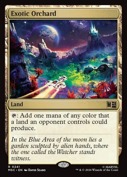 Exotic Orchard, Magic card MSC 241 — Marvel Super Heroes Commander set