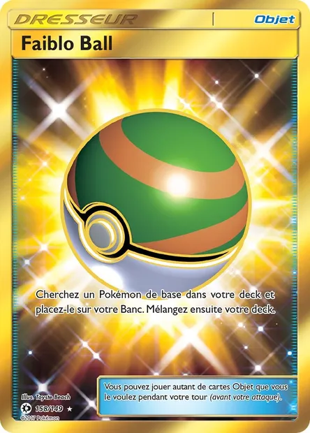 Faiblo Ball, carte Pokémon SUM 158 — extension Soleil et Lune