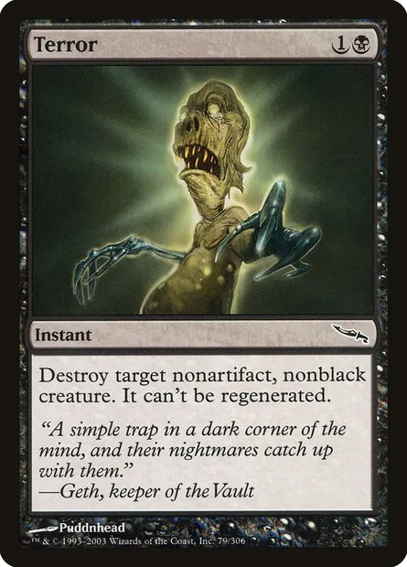 Terror, Magic card MRD 79 — Mirrodin set