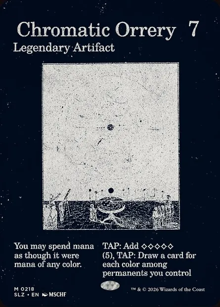 Chromatic Orrery, Magic card SLZ 218 — The Zeta Set set