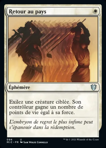 Retour au pays, carte Magic MIC 94 — extension Midnight Hunt Commander