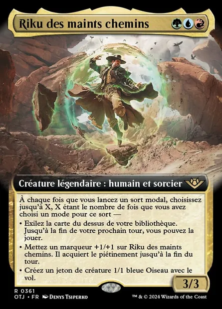 Riku des maints chemins, carte Magic OTJ 361 — extension Outlaws of Thunder Junction