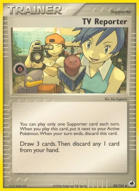 TV Reporter, Pokémon card DF 82 — Dragon Frontiers set