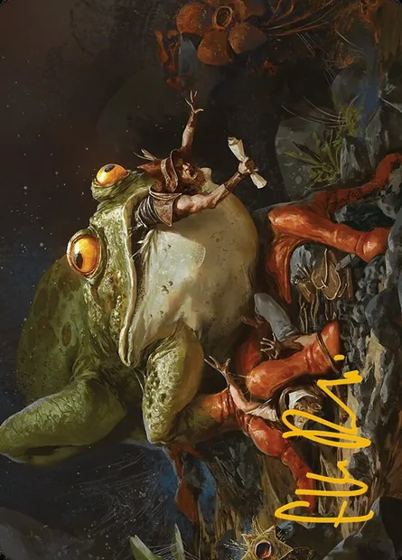 Rampant Frogantua // Rampant Frogantua, carte Magic AMH3 32 — extension Modern Horizons 3 Art Series