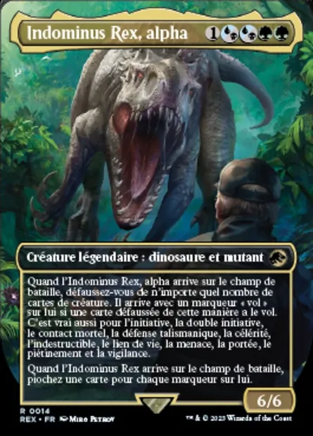 Indominus Rex, alpha, carte Magic REX 14 — extension Jurassic World Collection