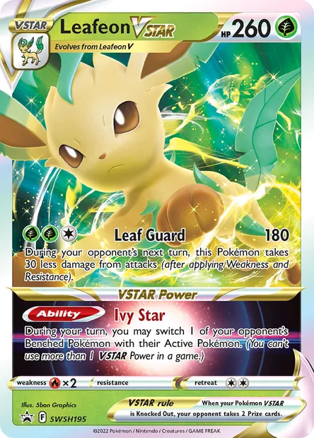 Leafeon VSTAR, Pokémon card SWSH 195 — SWSH Black Star Promos set