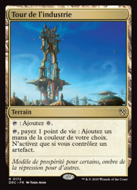 Tour de l'industrie, carte Magic DRC 172 — extension Aetherdrift Commander