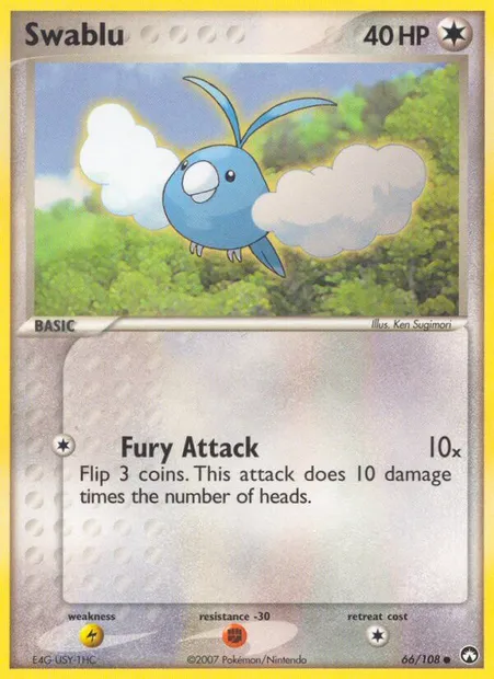Swablu, Pokémon card PK 66 — Power Keepers set