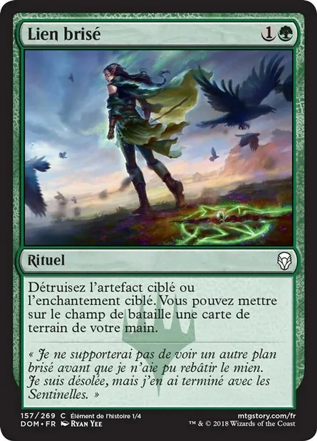 Lien brisé, carte Magic DOM 157 — extension Dominaria