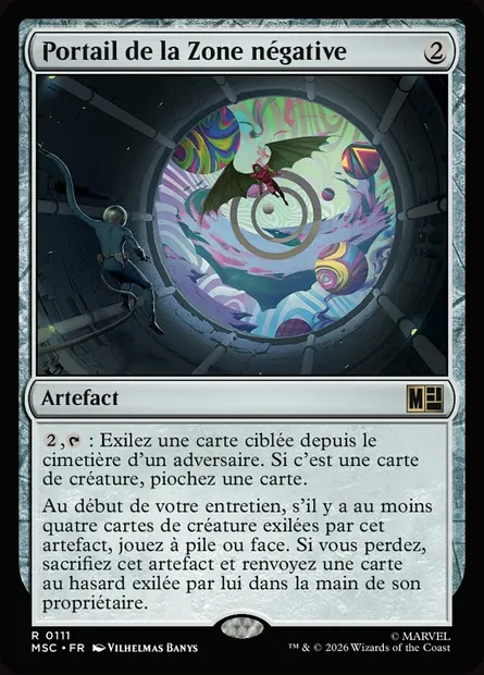 Portail de la Zone négative, carte Magic MSC 111 — extension Marvel Super Heroes Commander