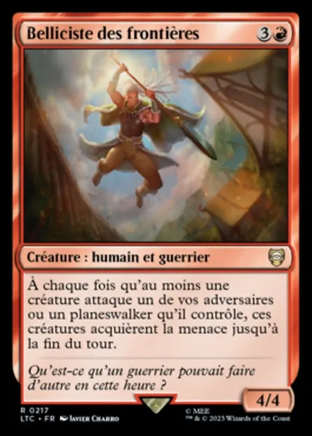 Belliciste des frontières, carte Magic LTC 217 — extension Tales of Middle-earth Commander