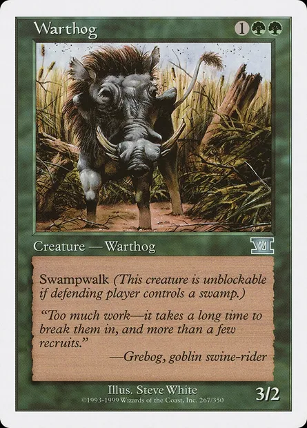 Warthog, Magic card 6ED 267 — Classic Sixth Edition set