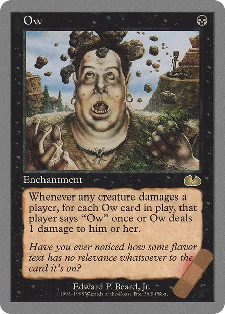 Ow, Magic card UGL 36 — Unglued set