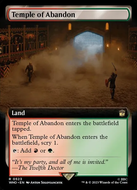 Temple de l'abandon, carte Magic WHO 523 — extension Doctor Who