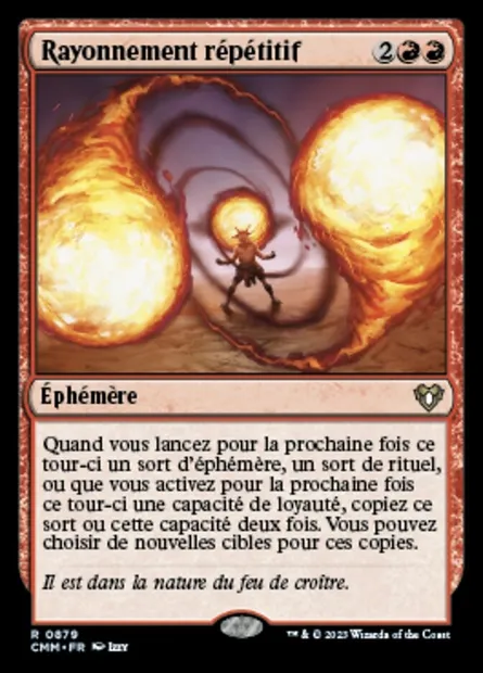 Rayonnement répétitif, carte Magic CMM 879 — extension Commander Masters