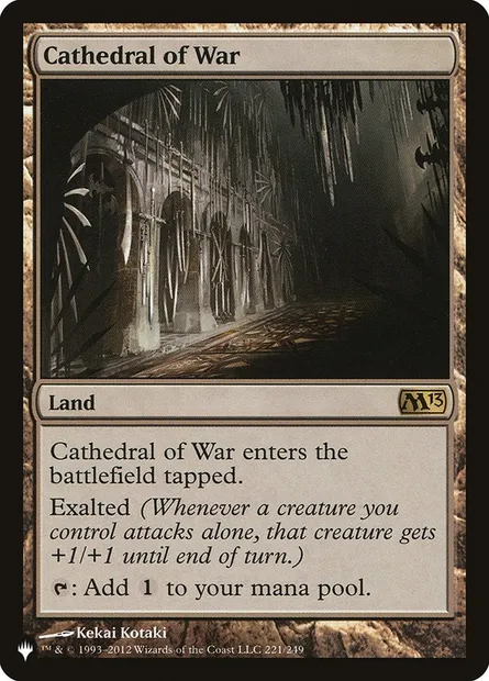 Cathédrale de la Guerre, carte Magic PLST M13-221 — extension The List