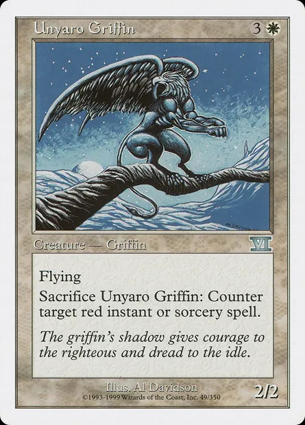 Unyaro Griffin, Magic card 6ED 49 — Classic Sixth Edition set